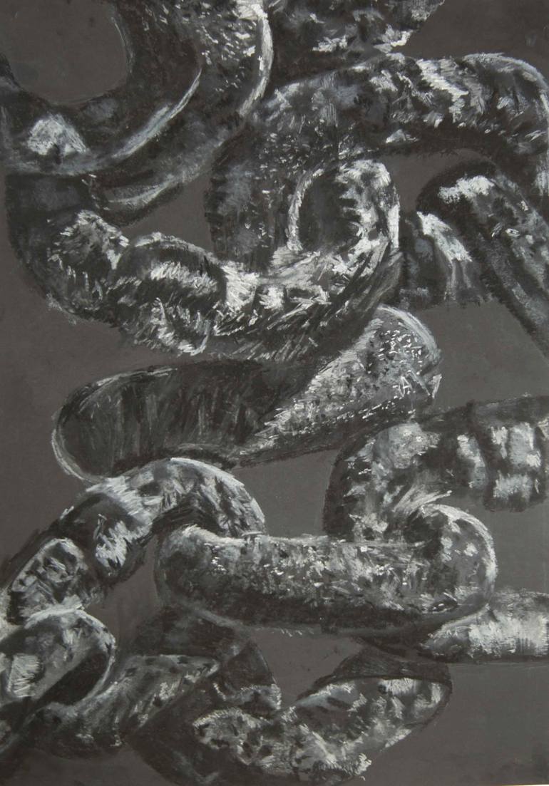 Original Abstract Still Life Drawing by Lauren Beresford