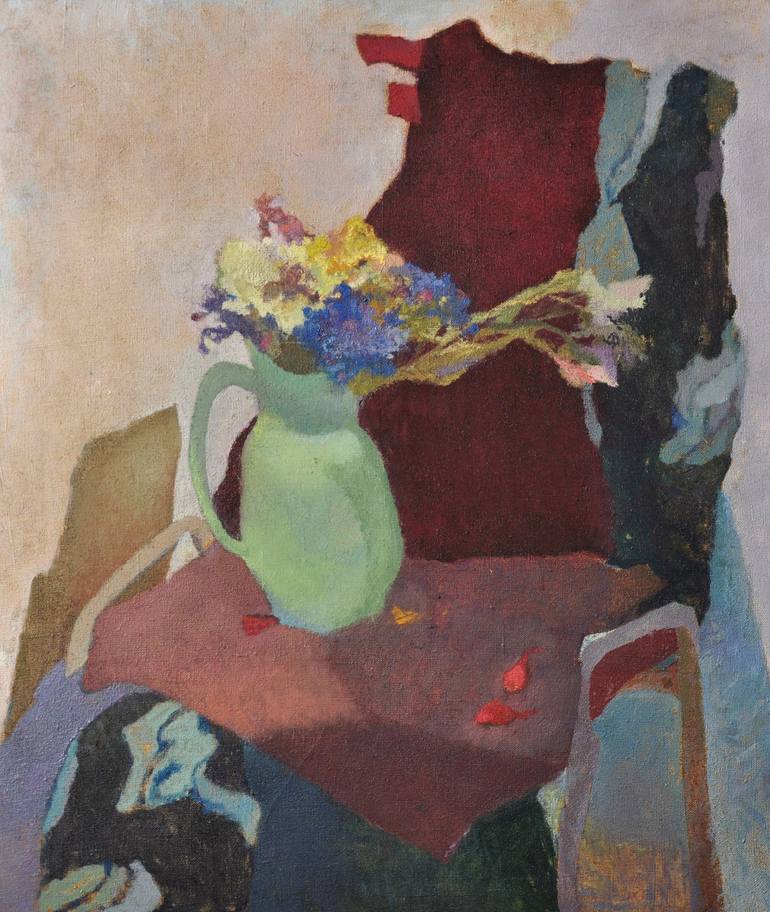 Still life on a chair Painting by Anastasia Prokofieva | Saatchi Art