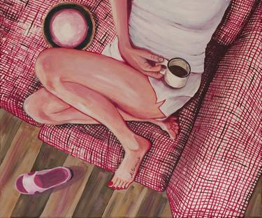 Original Figurative Home Paintings by Anna Surmiak