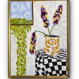 Flowers Never Seen #10 (Framed Contemporary Painting) by Guy Lyman