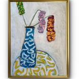 Flowers Never Seen #11 (Framed Contemporary Painting) by Guy Lyman