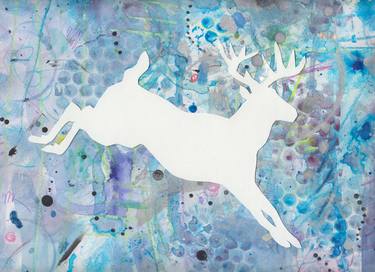 Print of Abstract Animal Mixed Media by Andrea Goodman