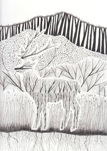 Print of Abstract Animal Drawings by Andrea Goodman