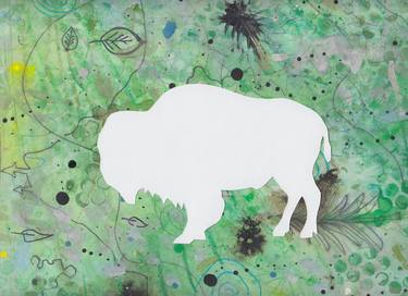 Print of Abstract Animal Mixed Media by Andrea Goodman