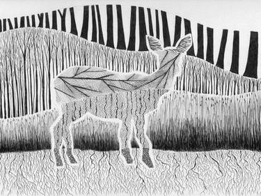 Print of Abstract Animal Drawings by Andrea Goodman