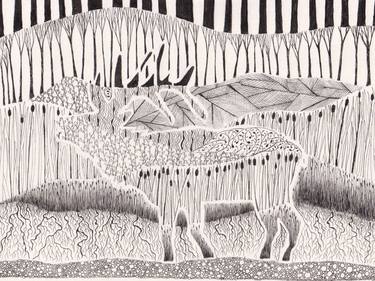 Elk of Trees II  (facing left) thumb