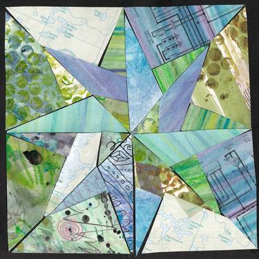 Quilt Patterns, Peace on Earth, blue green thumb