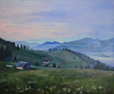 Original Folk Landscape Paintings by Veronika Chernienko