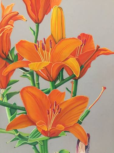 Print of Floral Paintings by SHARON KING