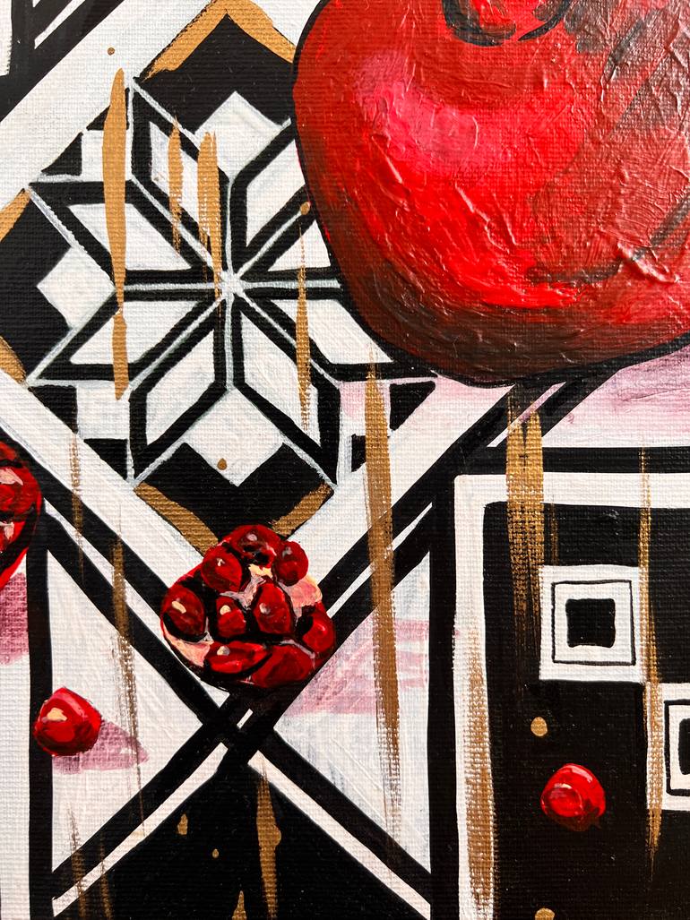 Original Abstract Expressionism Still Life Painting by Marta Abdullaeva