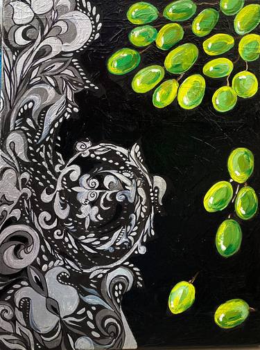 SILVER AND GRAPES. BASED ON THE JEWELRY ART OF DAGESTAN. thumb