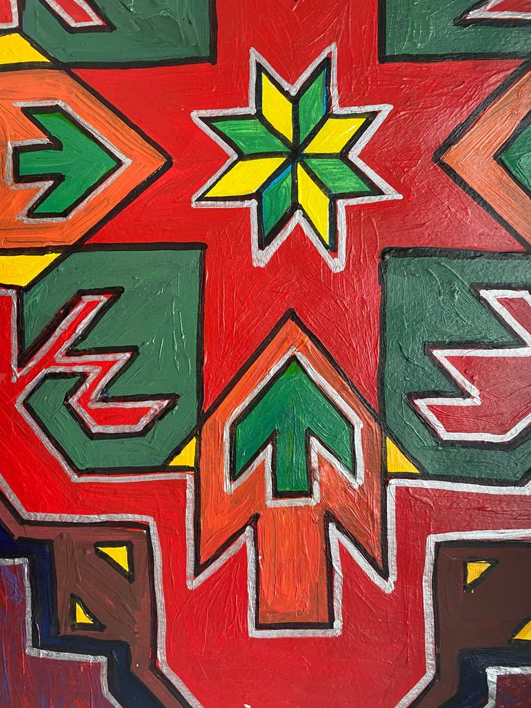 Original Art Deco Geometric Painting by Marta Abdullaeva