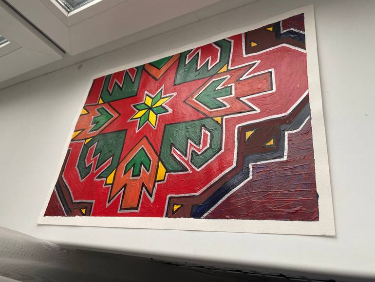 Original Art Deco Geometric Painting by Marta Abdullaeva