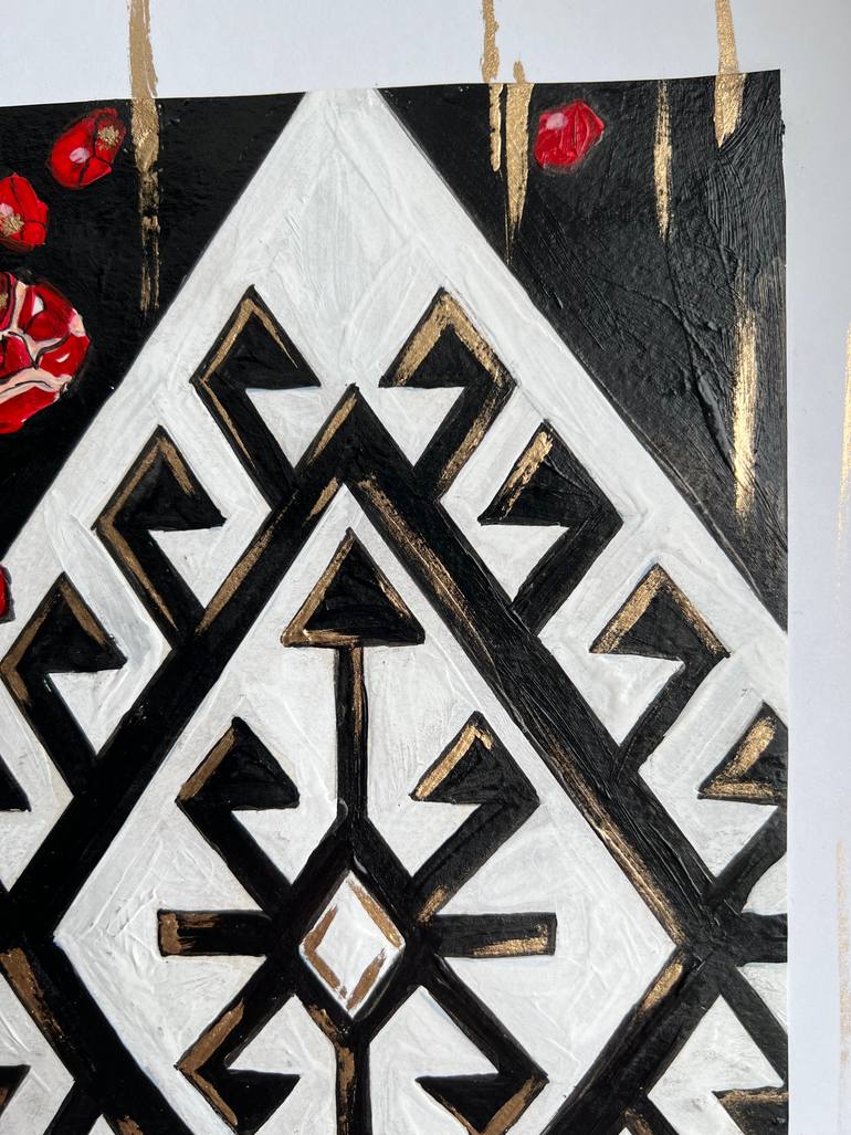 Original Art Deco Geometric Painting by Marta Abdullaeva