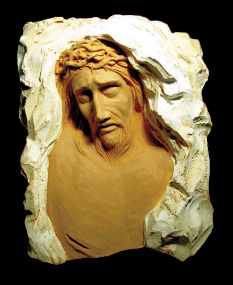 Original Religious Sculpture by Agostino Viola