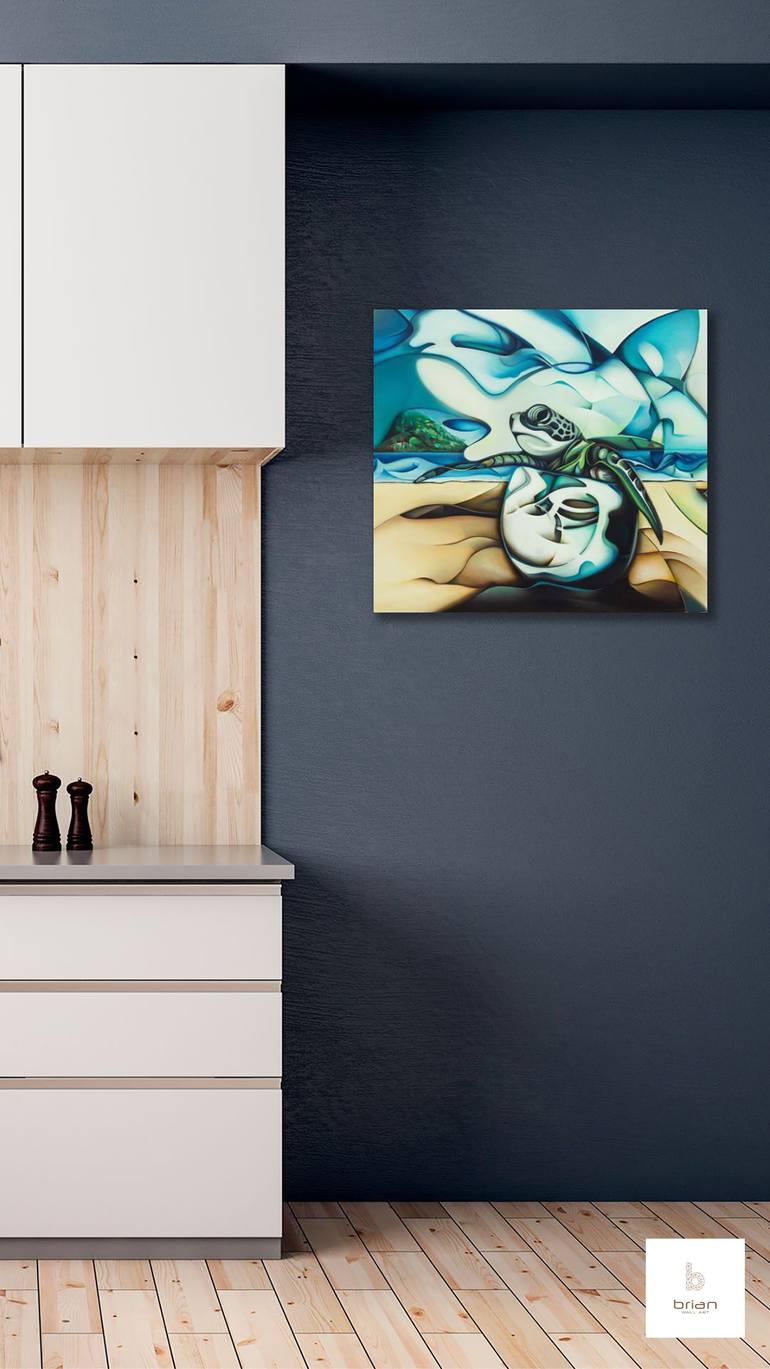 Original Surrealism Animal Painting by Brian Wall