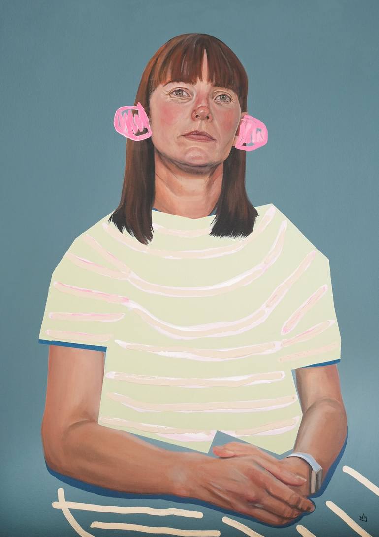 Original Abstract Portrait Paintings by Ellis King