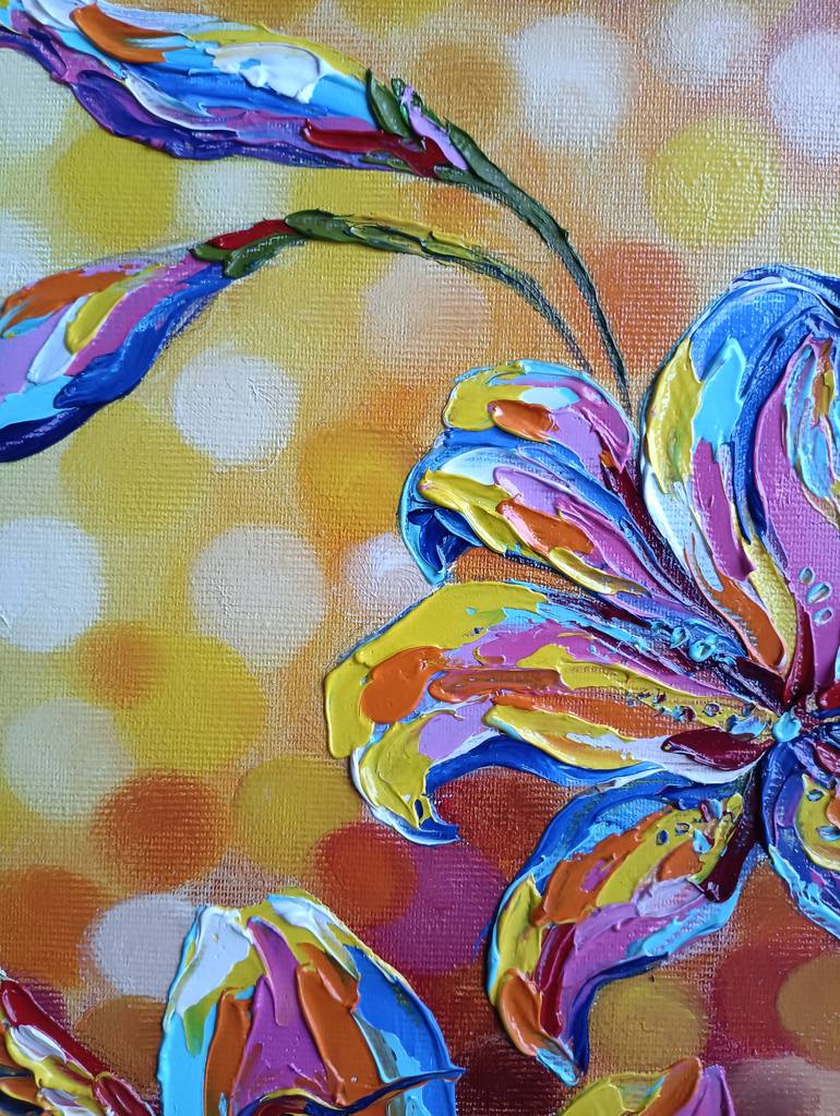 Original Abstract Expressionism Floral Painting by Anastasia Kozorez