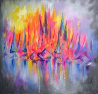 Original Impressionism Abstract Painting by Anastasia Kozorez
