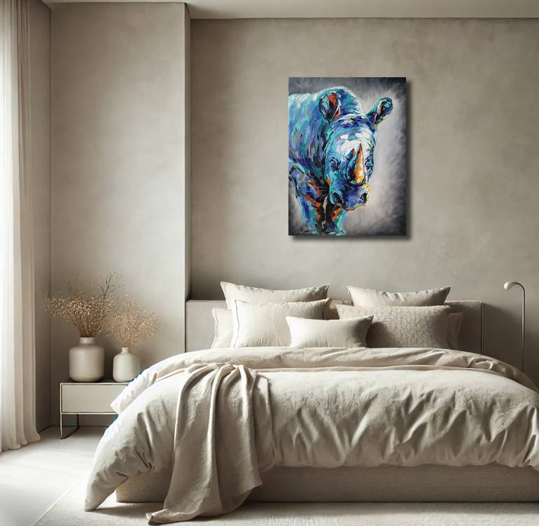 Original Abstract Expressionism Animal Painting by Anastasia Kozorez