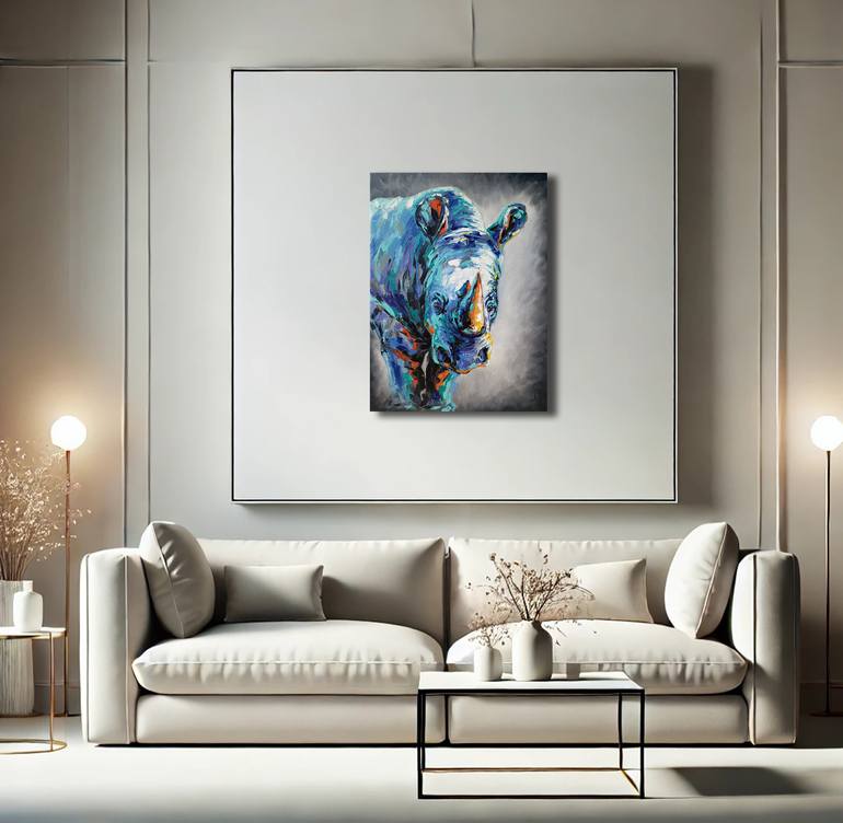 Original Abstract Expressionism Animal Painting by Anastasia Kozorez