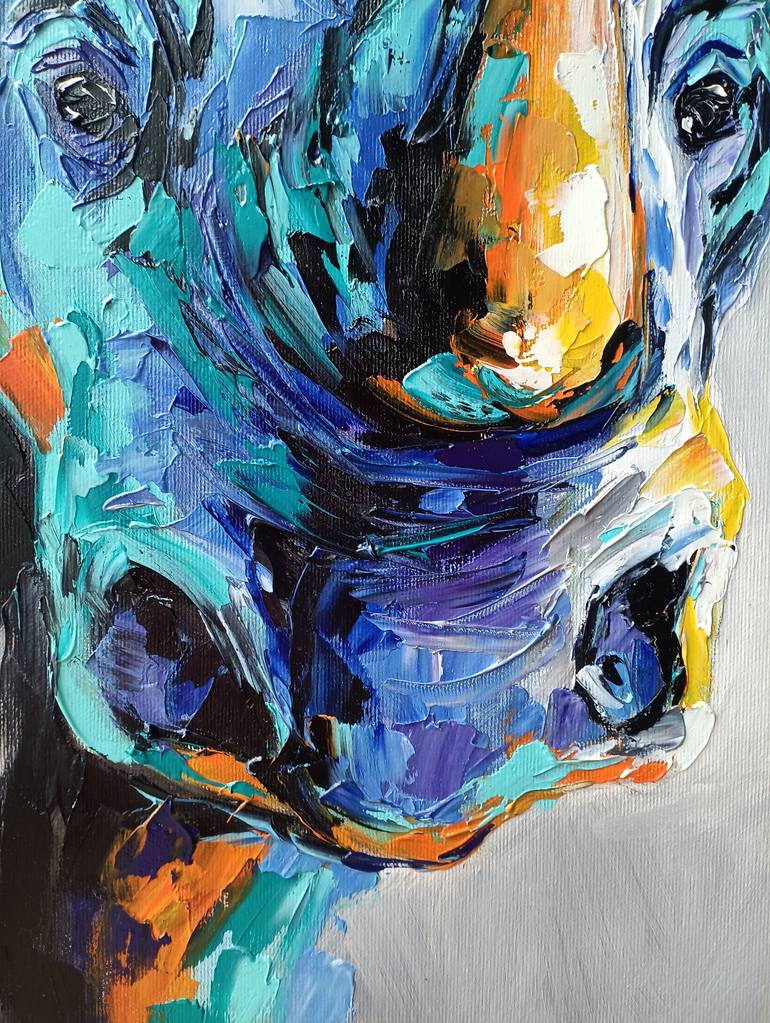 Original Abstract Expressionism Animal Painting by Anastasia Kozorez
