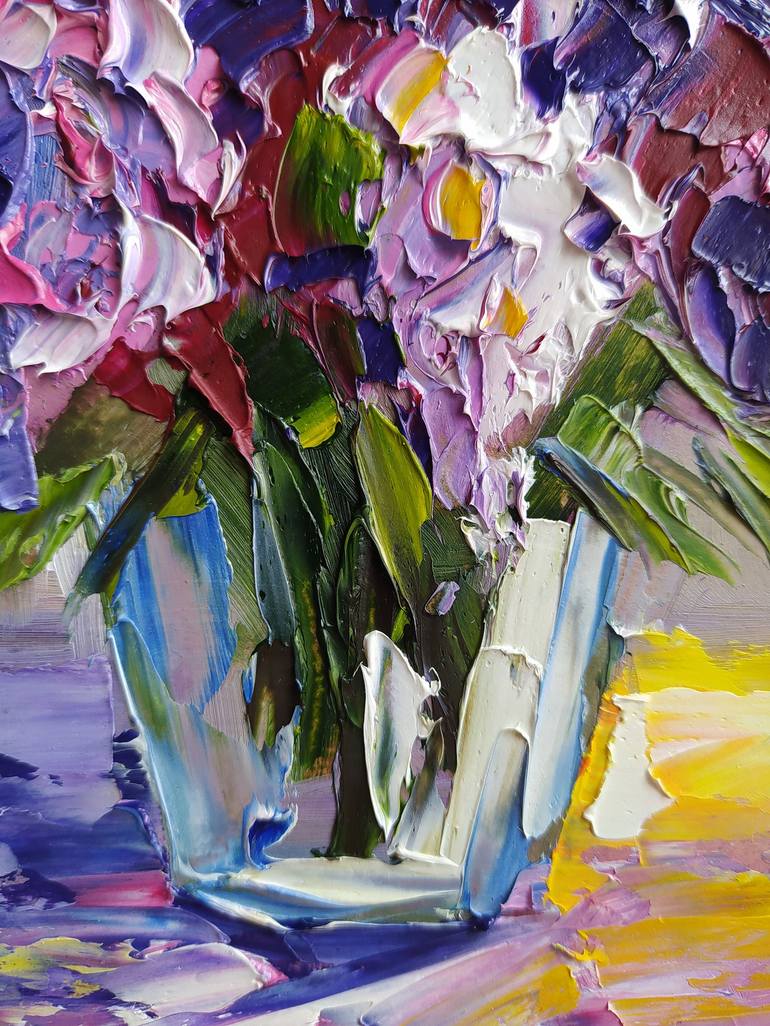 Original Impressionism Floral Painting by Anastasia Kozorez