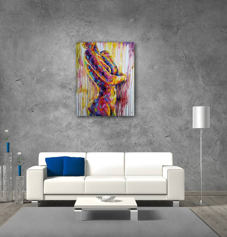 Original Abstract Erotic Painting by Anastasia Kozorez