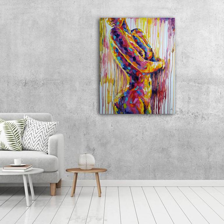 Original Abstract Erotic Painting by Anastasia Kozorez