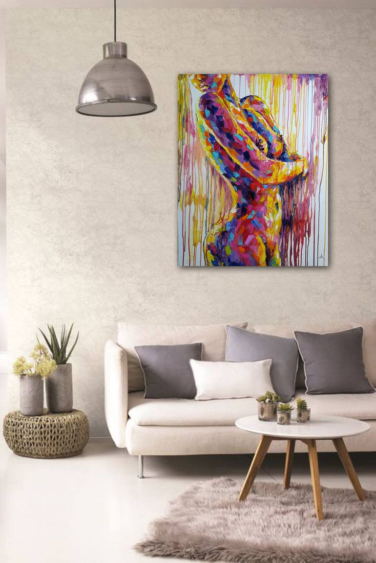 Original Abstract Erotic Painting by Anastasia Kozorez