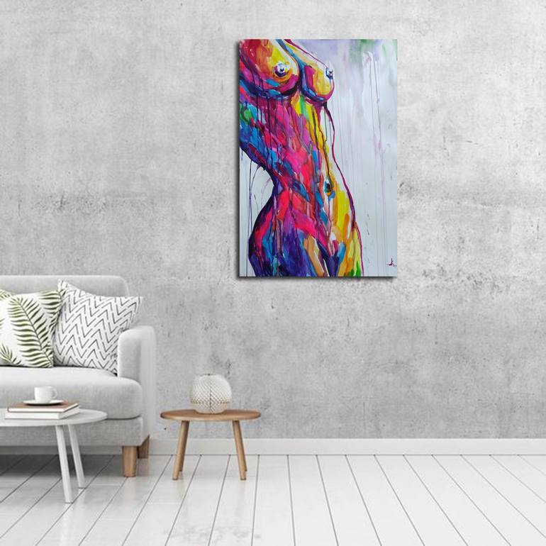 Original Abstract Erotic Painting by Anastasia Kozorez