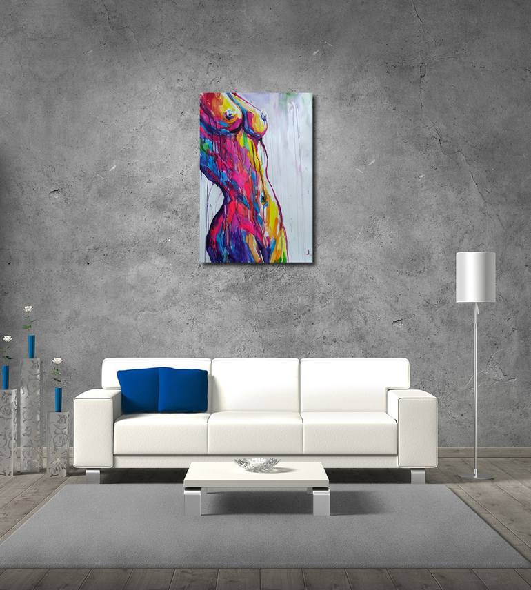 Original Abstract Erotic Painting by Anastasia Kozorez