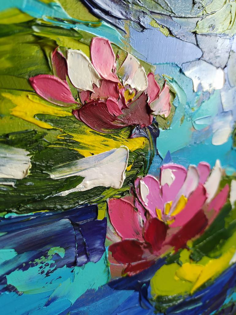 Original Impressionism Floral Painting by Anastasia Kozorez