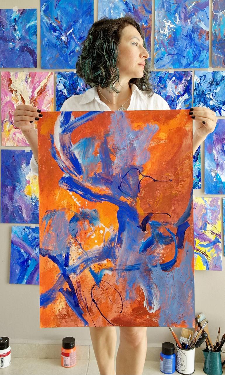 Original Abstract Expressionism Abstract Painting by Maryana Bryukhanova