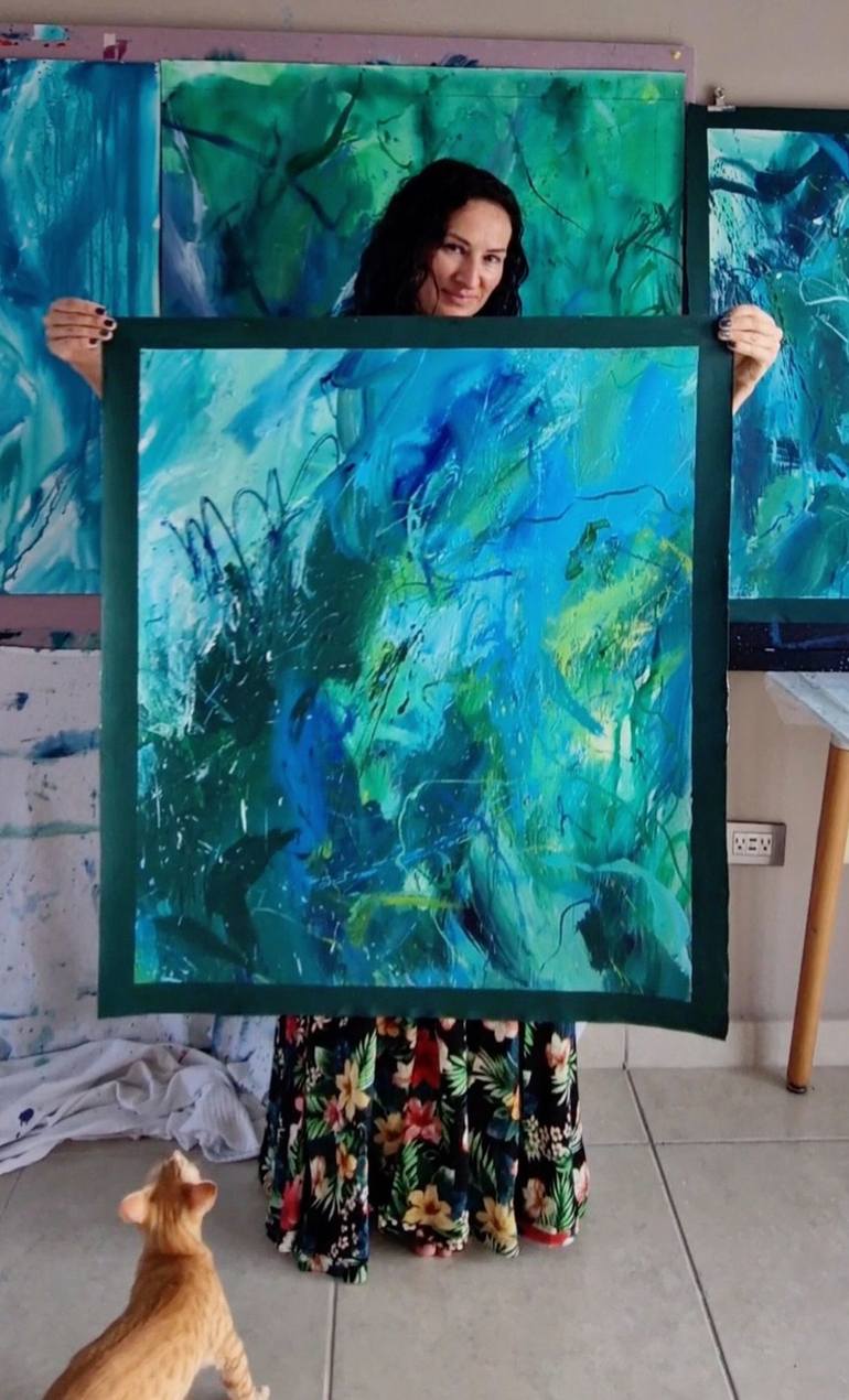 Original Abstract Expressionism Abstract Painting by Maryana Bryukhanova