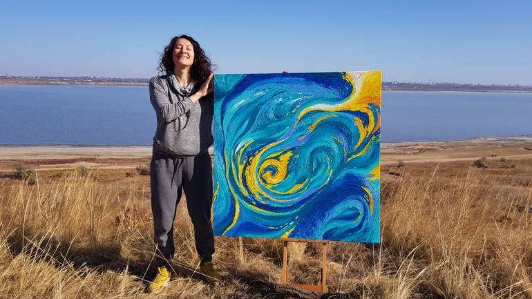 Original Abstract Expressionism Abstract Painting by Maryana Bryukhanova