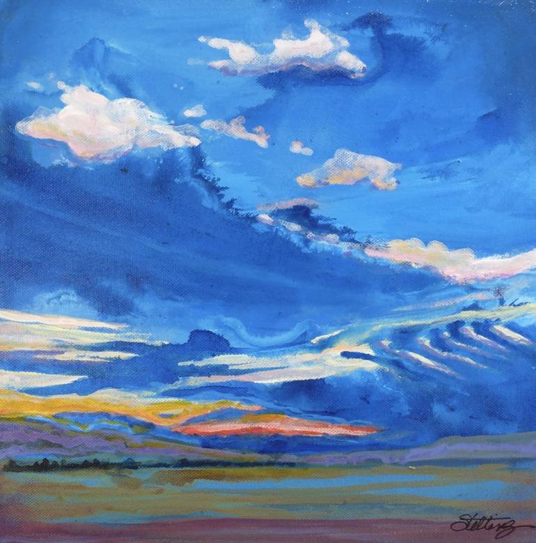 Blue Sky Painting by Linda Stelling | Saatchi Art