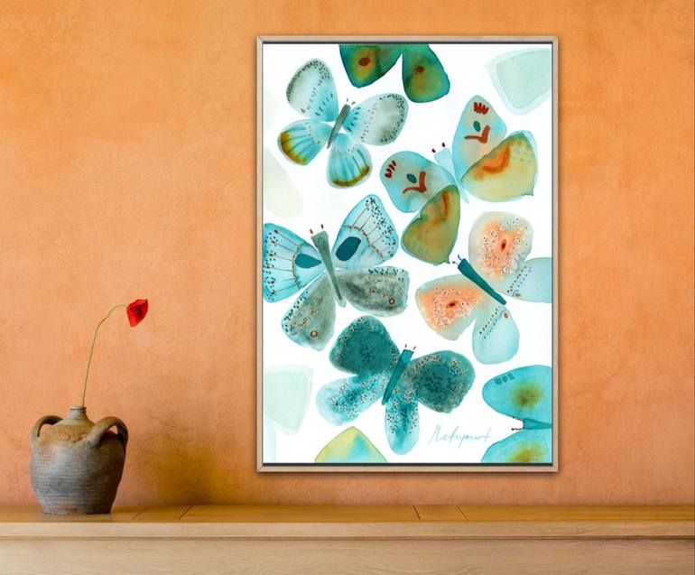 Original Expressionism Animal Painting by Natapart S