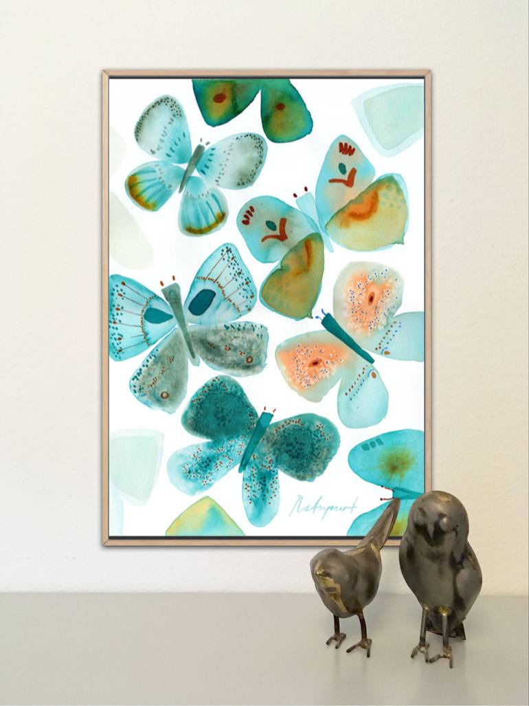 Original Expressionism Animal Painting by Natapart S