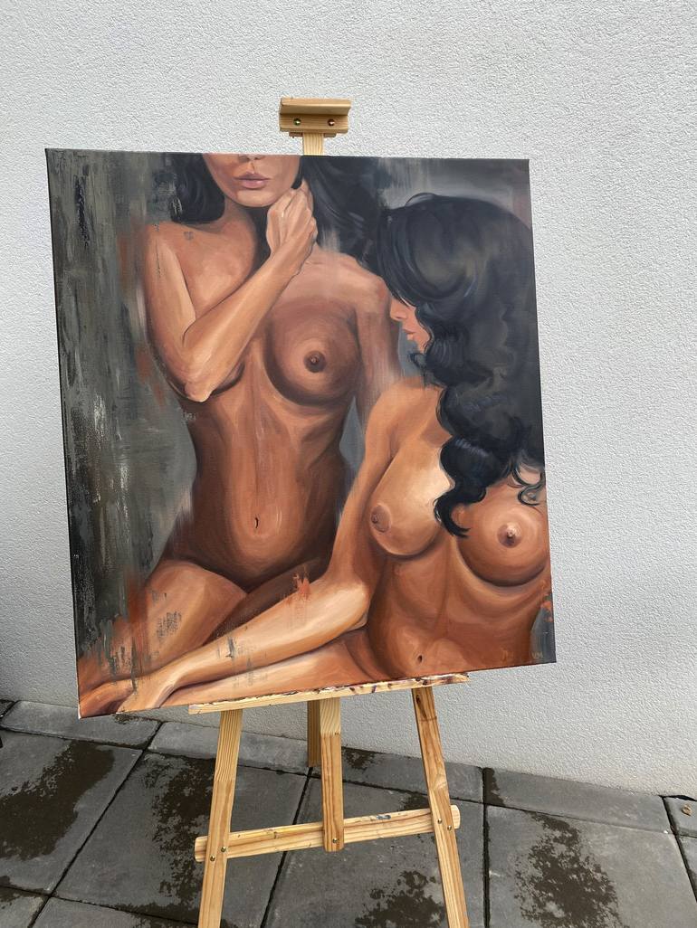 Original Modern Nude Painting by Valerie Matejik