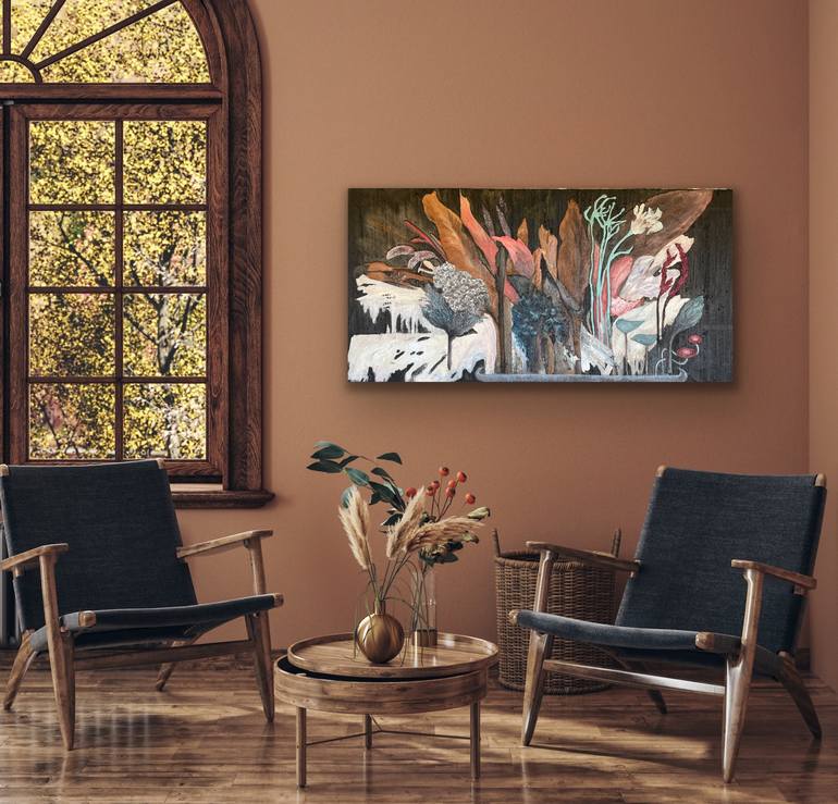 Original Contemporary Botanic Mixed Media by Irina Ges
