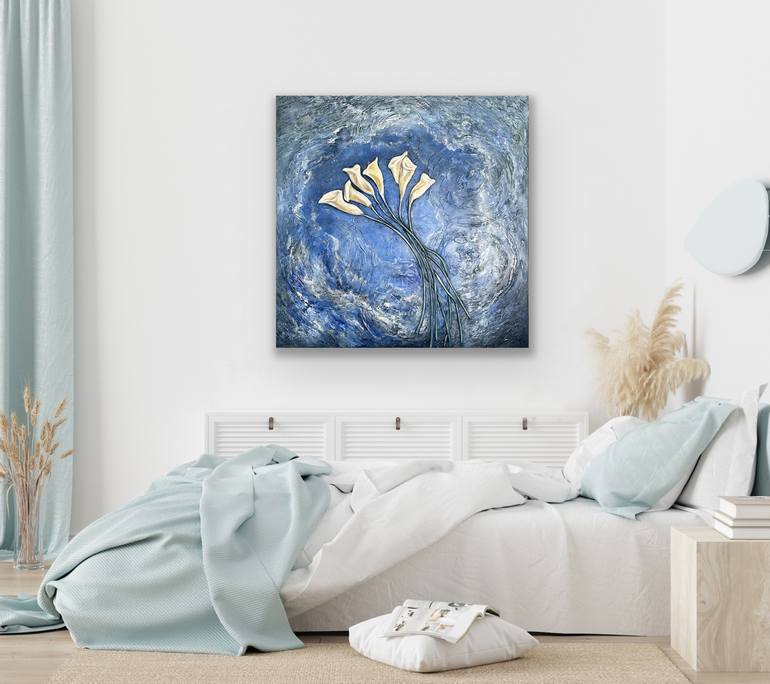 Original Abstract Expressionism Botanic Mixed Media by Irina Ges