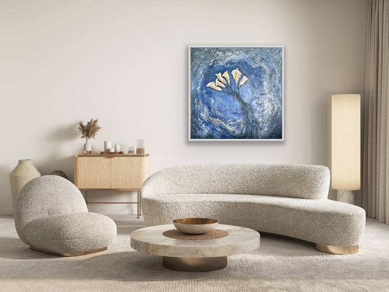 Original Abstract Expressionism Botanic Mixed Media by Irina Ges