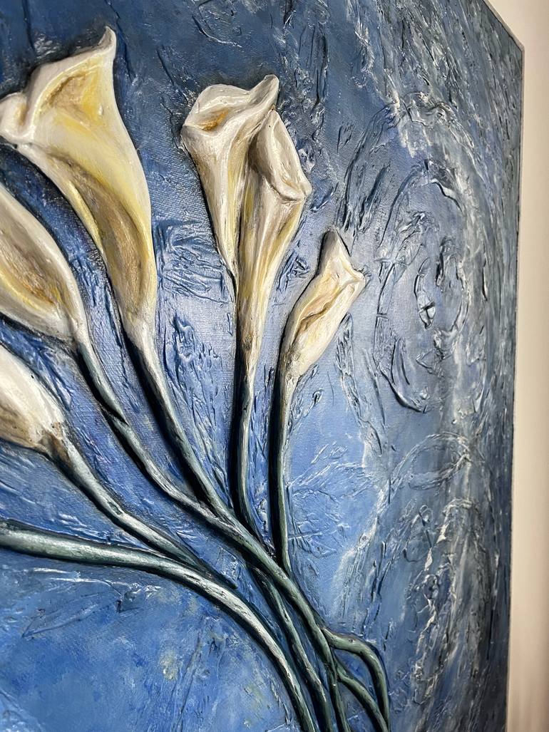 Original Abstract Expressionism Botanic Mixed Media by Irina Ges