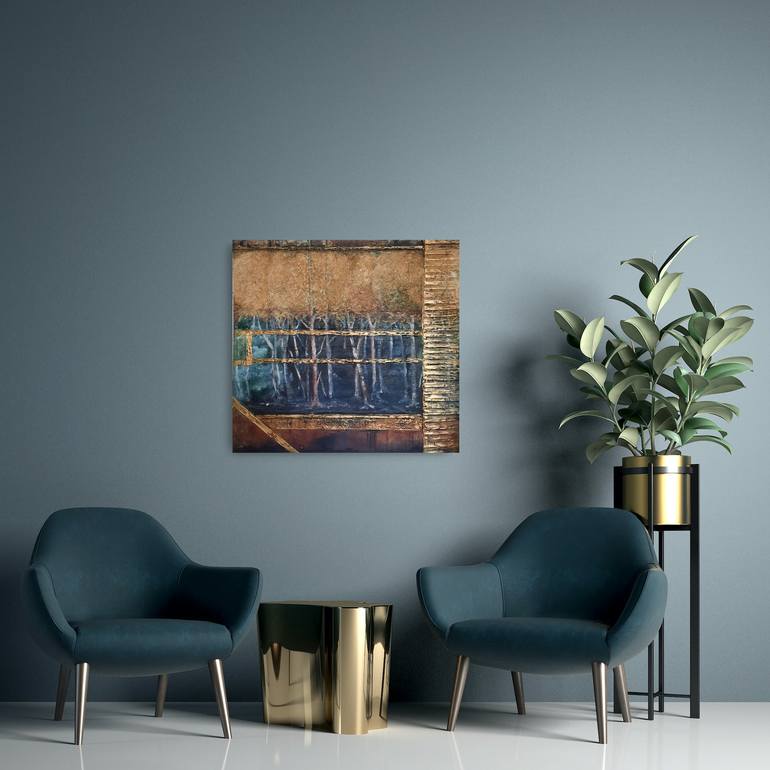 Original Abstract Expressionism Abstract Mixed Media by Irina Ges