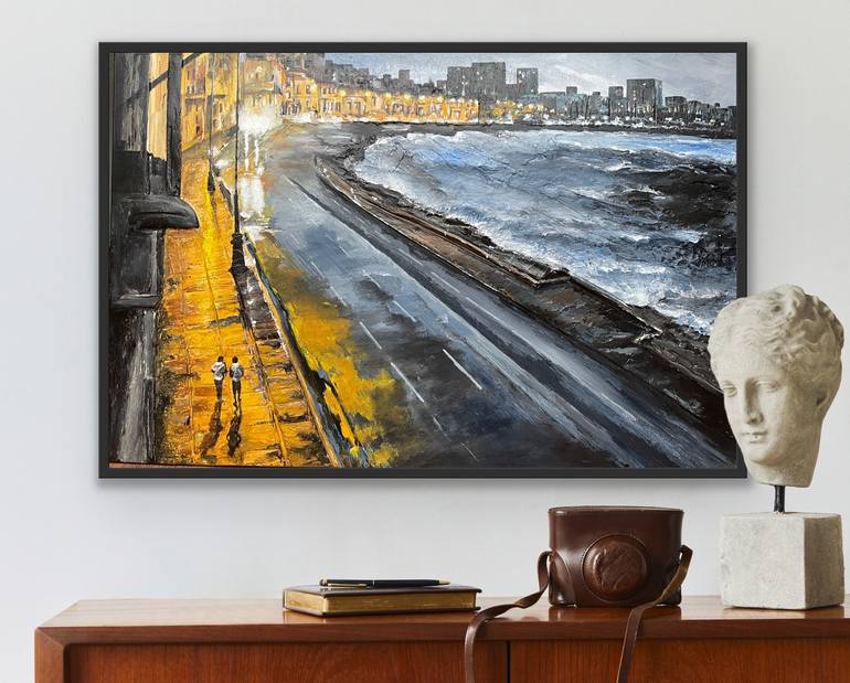 Original Abstract Cities Mixed Media by Irina Ges