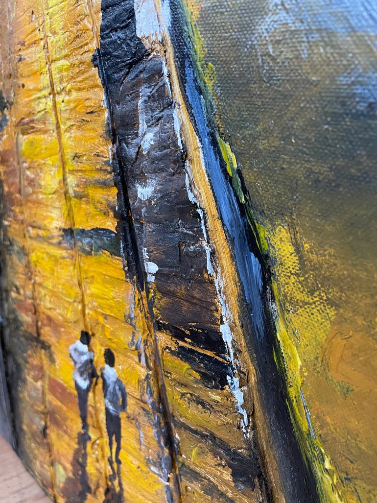 Original Abstract Cities Mixed Media by Irina Ges