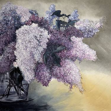 Original Abstract Expressionism Still Life Mixed Media by Irina Ges