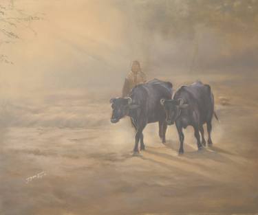 Print of Realism Rural life Paintings by Jigar Soni