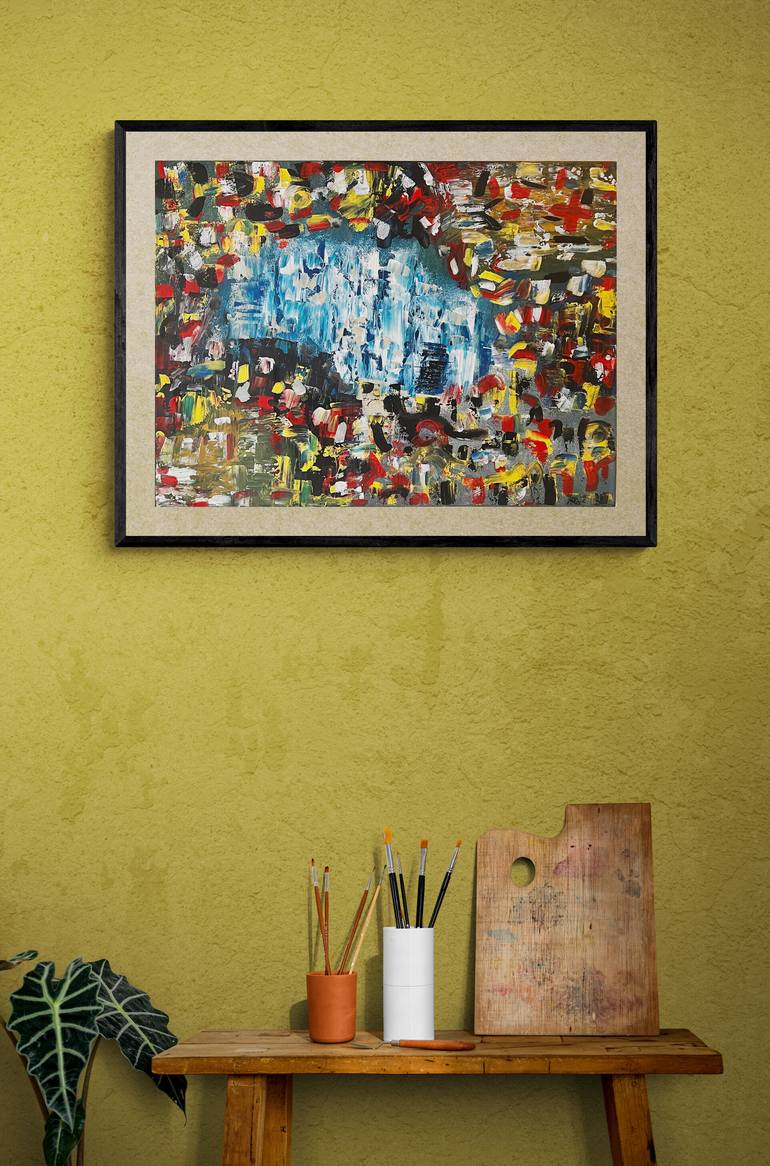 Original Abstract Expressionism Abstract Painting by Mohamed Acharki